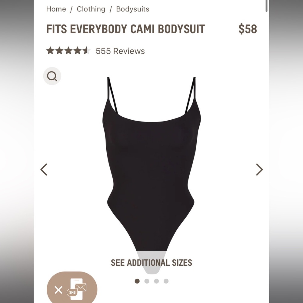 nwt skims fits everybody cami bodysuit
